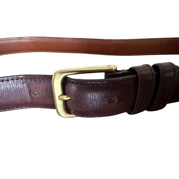 Coach Leather Belt Women’s 5700 Brown in 36” w/ Brass Buckle - Picture 1 of 5